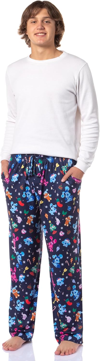 Blue's Clues Men's Christmas Sleep Tossed Print Pajama Pants For Adults - Image 2