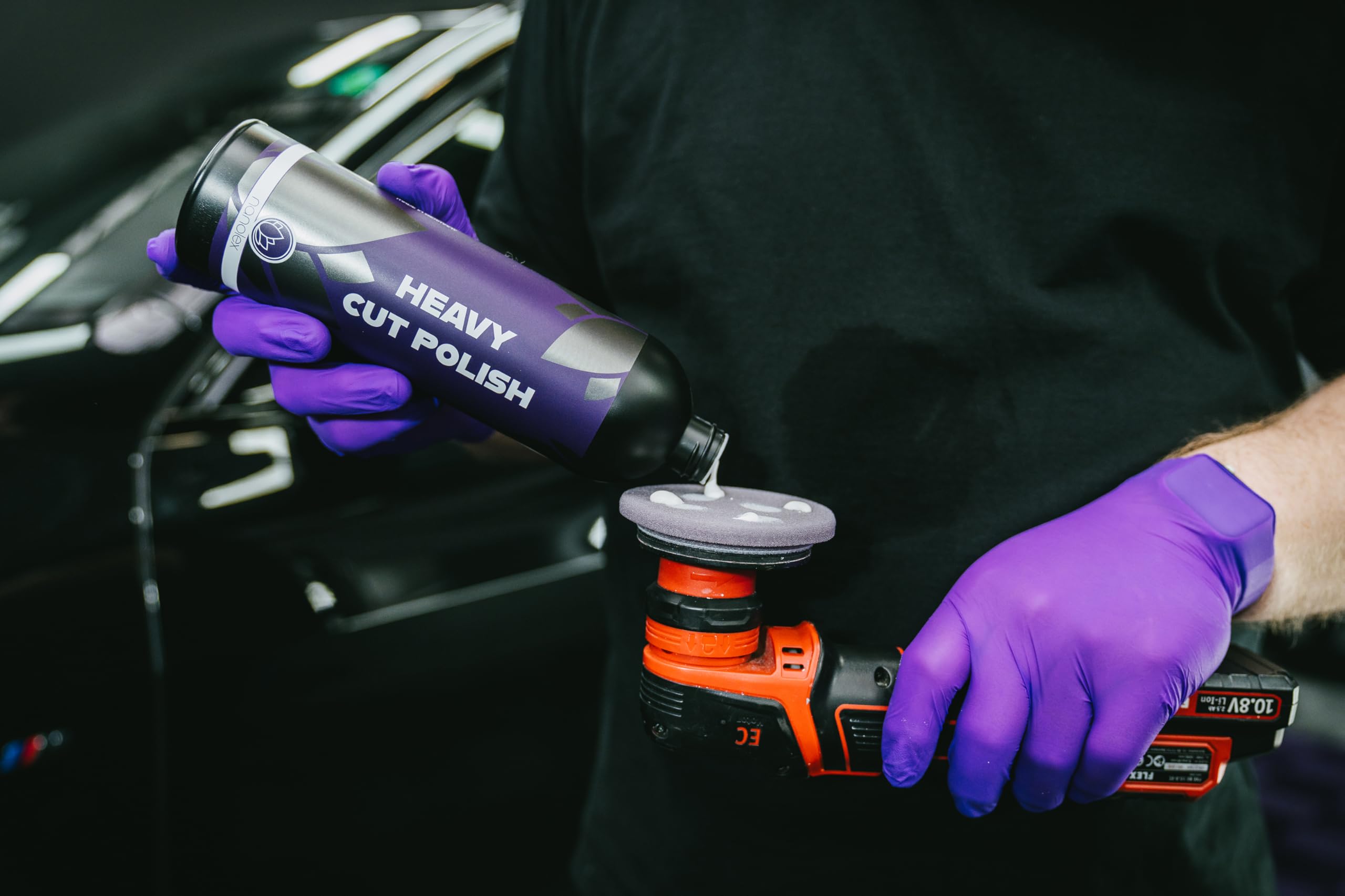 Nanolex Heavy Cut Politur, Premium Schleifpolitur & Schleifpaste für alle Autolacke, Polierpaste Auto entfernt tiefe Kratzer & Schleifspuren bis 1.500er Körnung, silikonfreier Lackreiniger, 1 x 750ml