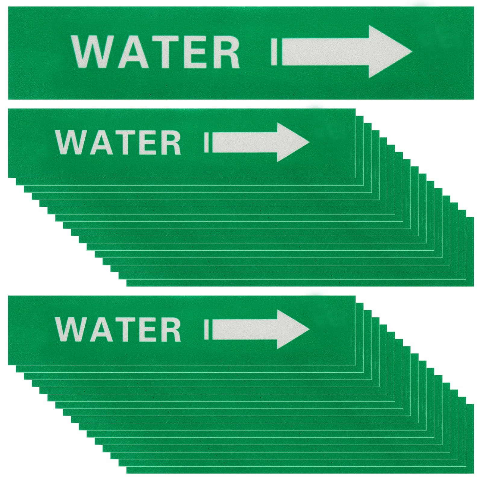 Etiquetas para tuberías autoadhesivas con flecha de agua PATIKIL 7