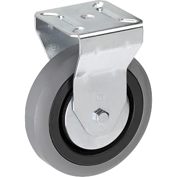 Metafranc Fixed castor diameter 100 mm 60 x 60 mm plate rubber wheel
