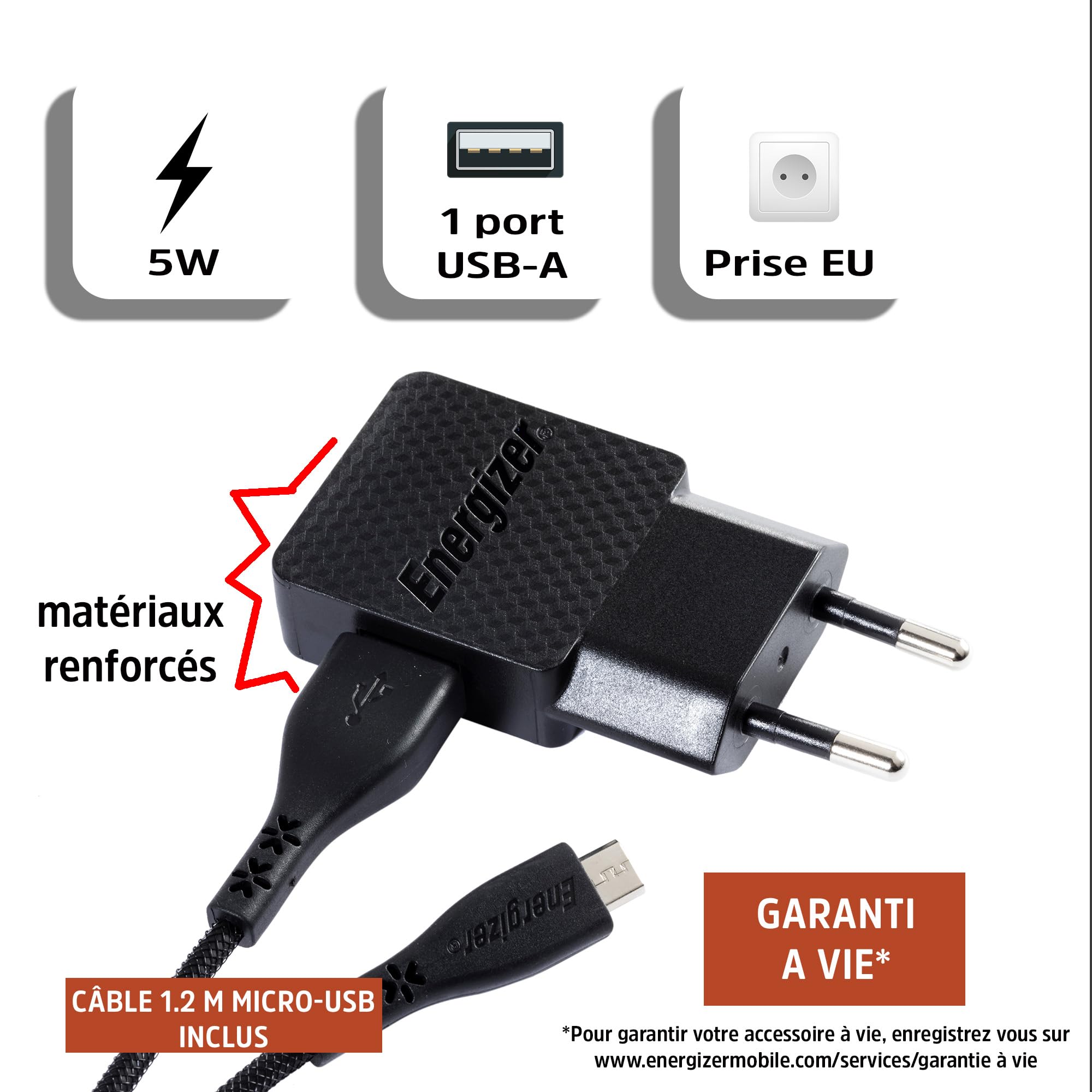 Goobay 49529 Caricatore Micro USB 1.0A per la ricarica di | WhichOne