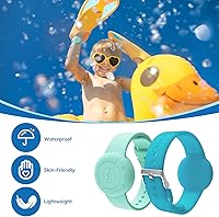 Vista 13 de Pulsera impermeable para Airtag para niños (paquete de 2), pulsera de silicona suave oculta para niños, funda completa ligera para rastreador