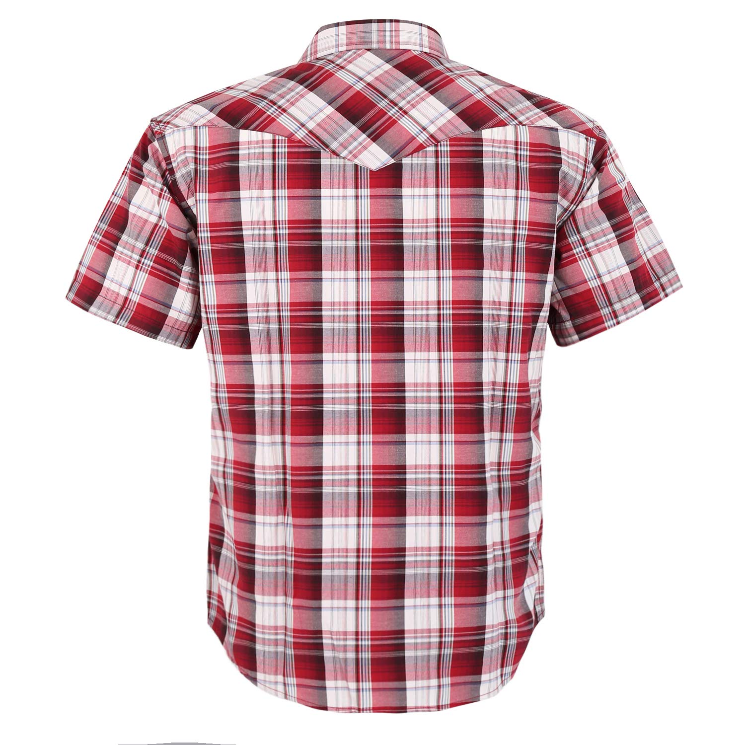Coevals Club Chemise Hommes Manches Courtes Décontractée Western Cowboy Pearl Snap Short Sleeve Casual Two Pockets Button Up Shirts Regular Fit