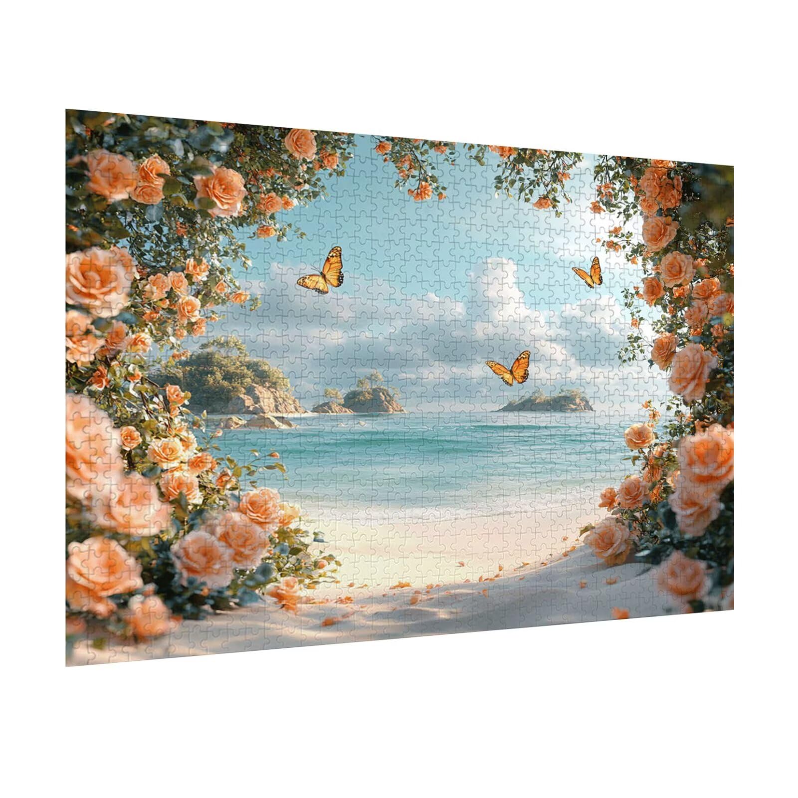 Puzzle 4000 Pezzi spiaggia Puzzle Classici per Gioco Familiare, n-238 | Impossibile Puzzles, Intrattenimento Creativo, Rilassamento e Intelligence, Regalo per Amore e Amico, Decorazioni Casa, Rosa