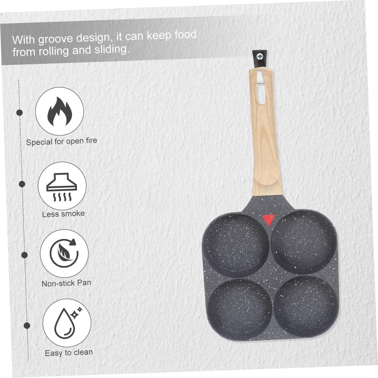 SOLUSTRE Mini Nonstick Omelette Pan Versatile Egg Frying Skillet for Cooking Pancakes and Breakfast Heat Resistant Handle for Home Kitchen and Restaurant Use