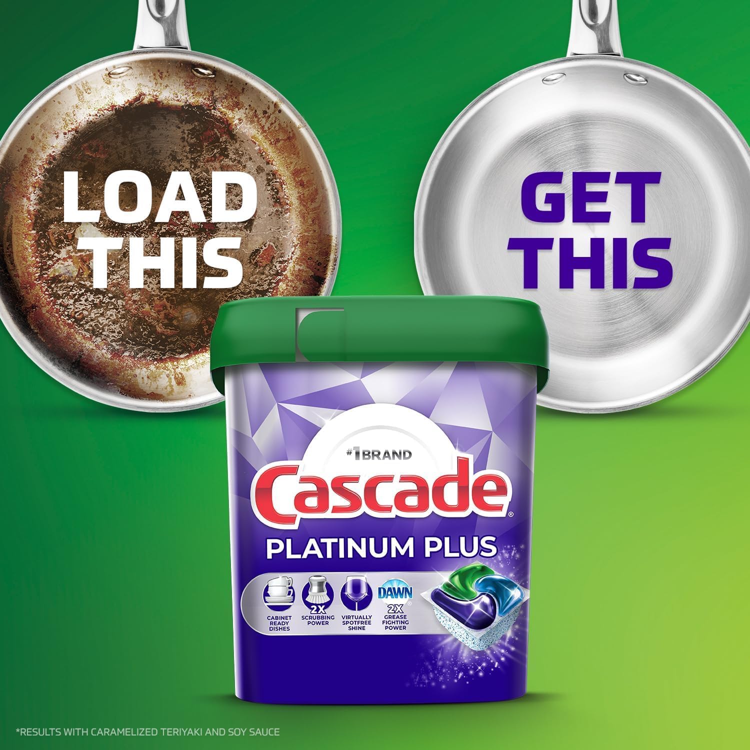 PURPUR Cloth & Cascade Platinum Plus ActionPacs Dishwasher Detergent Pods, Fresh Scent