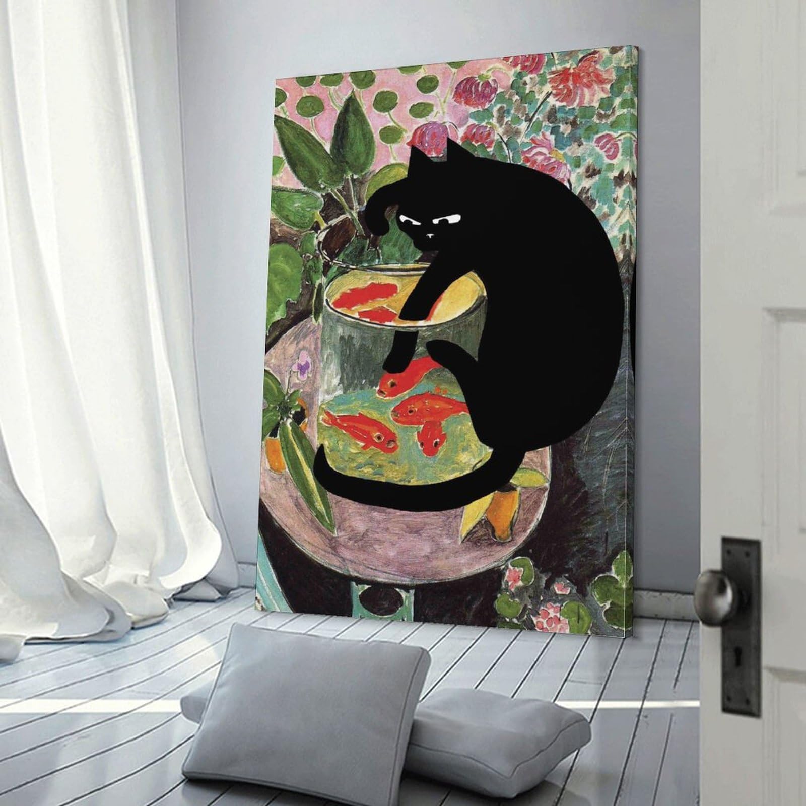 Amazon.co.jp: アンリマティスのポスターとプリント金魚と猫の壁の芸術