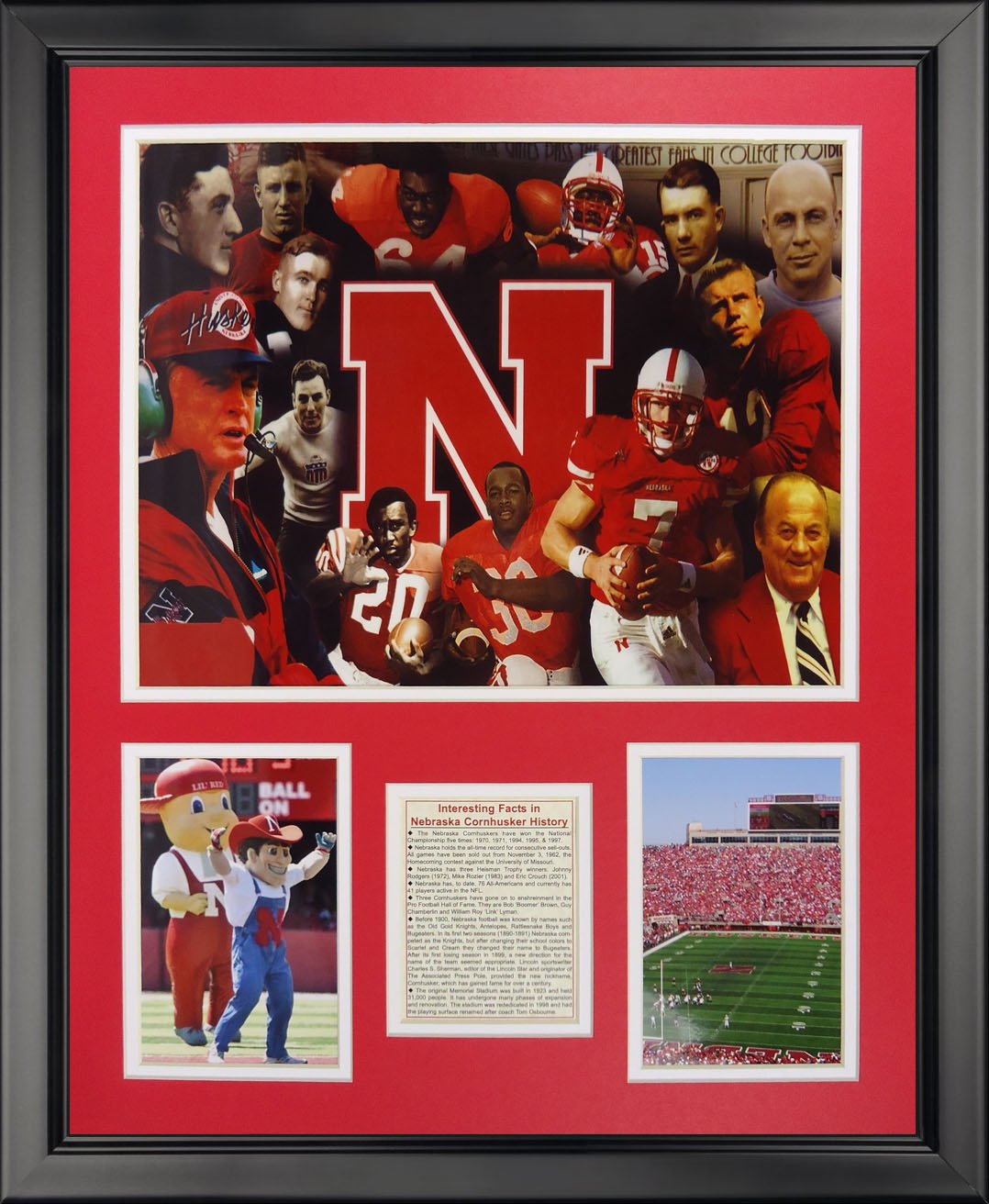 Photo Cornhuskers Nebraska encadrée 40x50 cm Legends Never Die - 2