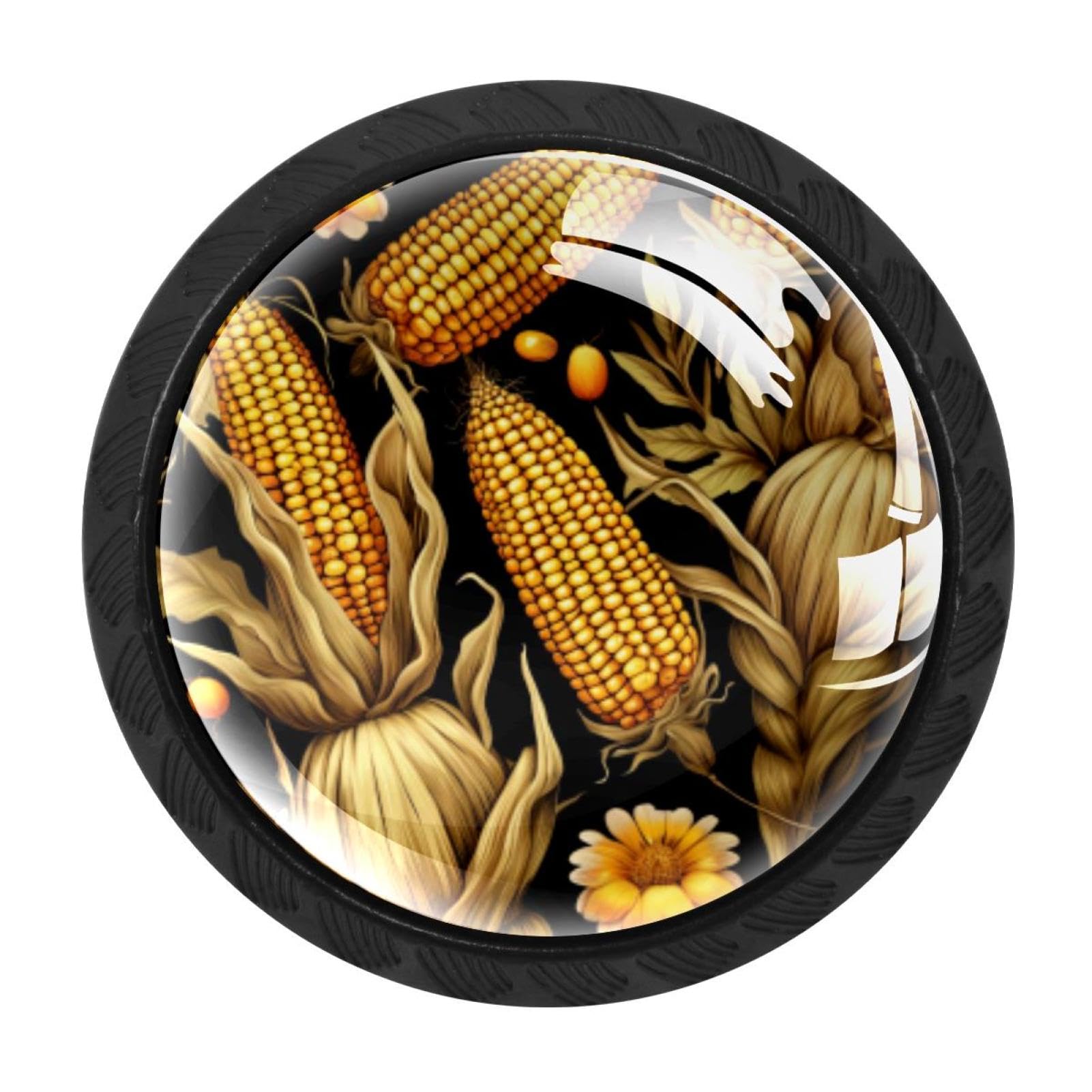CHENZZZZ 4 Pack Thanksgiving Corn Drawer Knob Cabinet Hardware