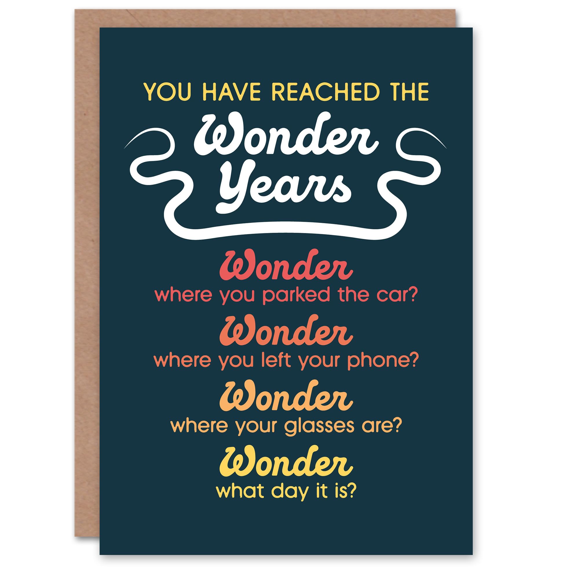 Artery8 Reached The Wonder Years Funny Old Age Joke Birthday Card