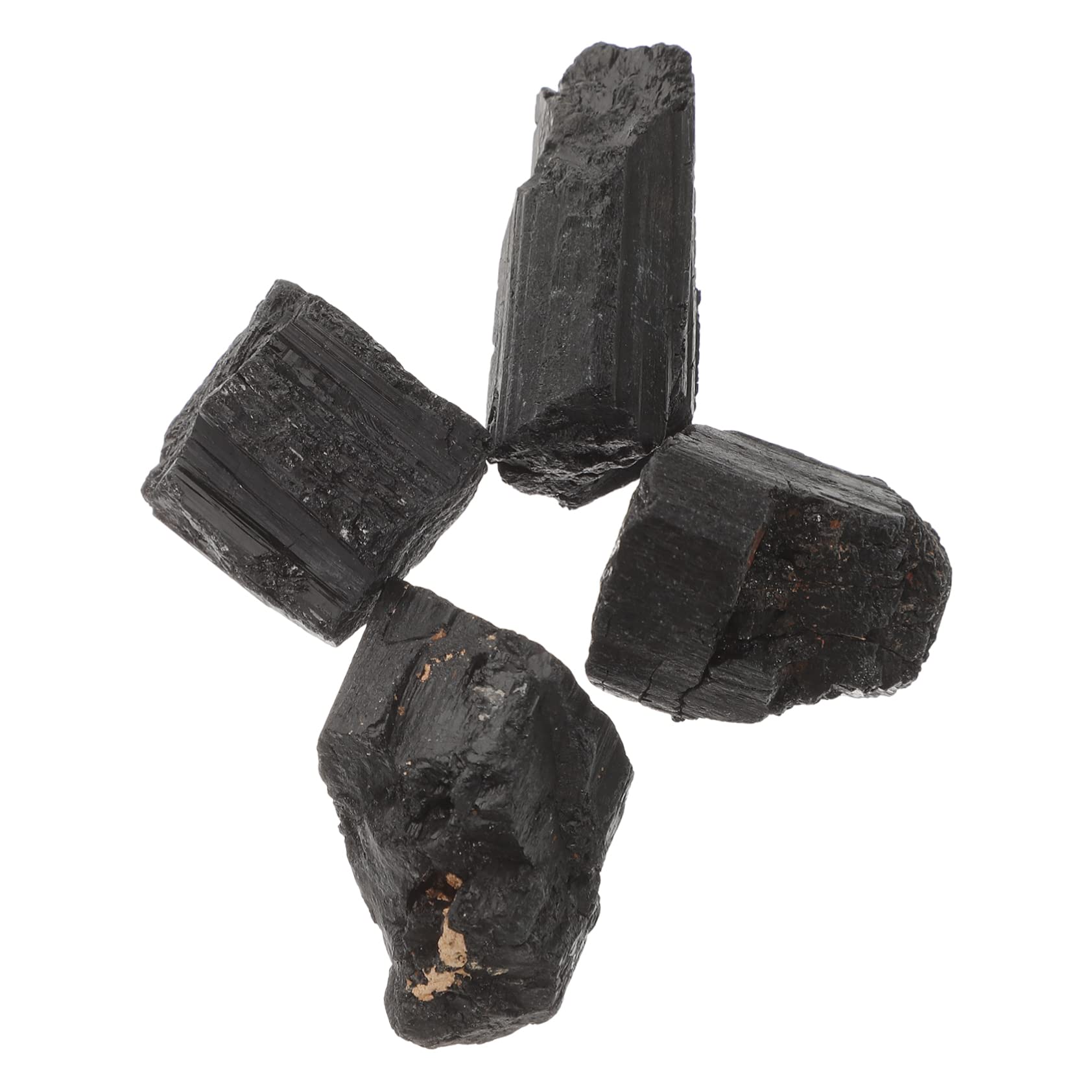 PACKOVE 2pcs 1 Tourmaline Crystal Stones Faceted Black Tourmaline for Home Decoration