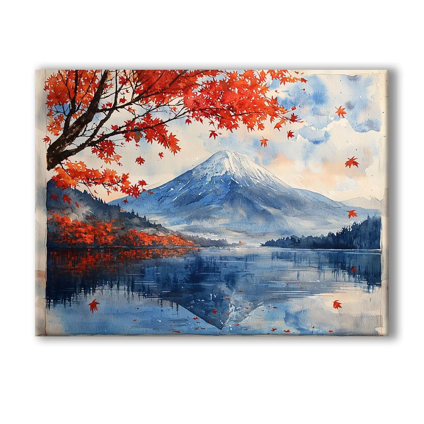 Zestaw do malowania po numerach, kwiaty wiśni, malowanie według numerów, dla dorosłych, śnieżna góra, farba według numerów, dla dzieci, z ramą, 60 x 90 cm, zestaw do malowania akrylowego z pędzlami do