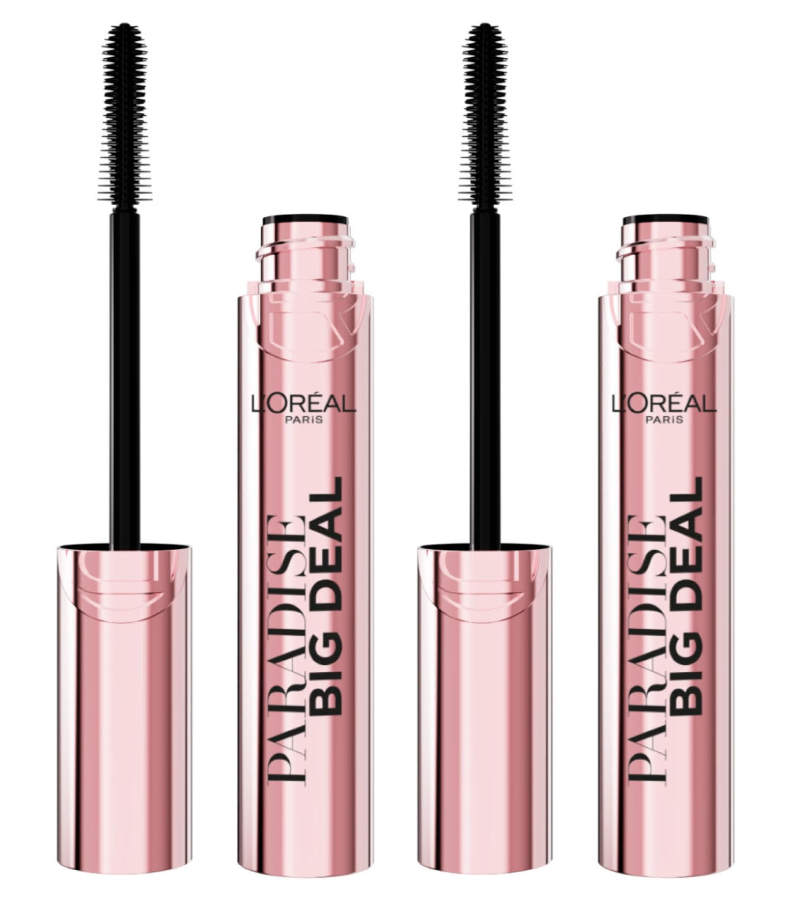L'Oréal Paris Paradise Big Deal Black Mascara Lash lengthening Volumizing Smudge Proof Intense Look Layerable Buildable Smoothfinity Formula with Cross-Conic Brush