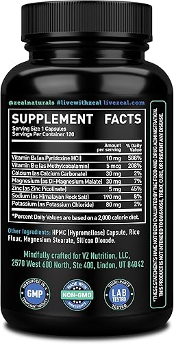 Miniatura 3 de Suplemento de electrolitos keto (120 cápsulas) suplementos máximos de electrolitos keto con Real Salt®, vitaminas B, suplemento de magnesio y