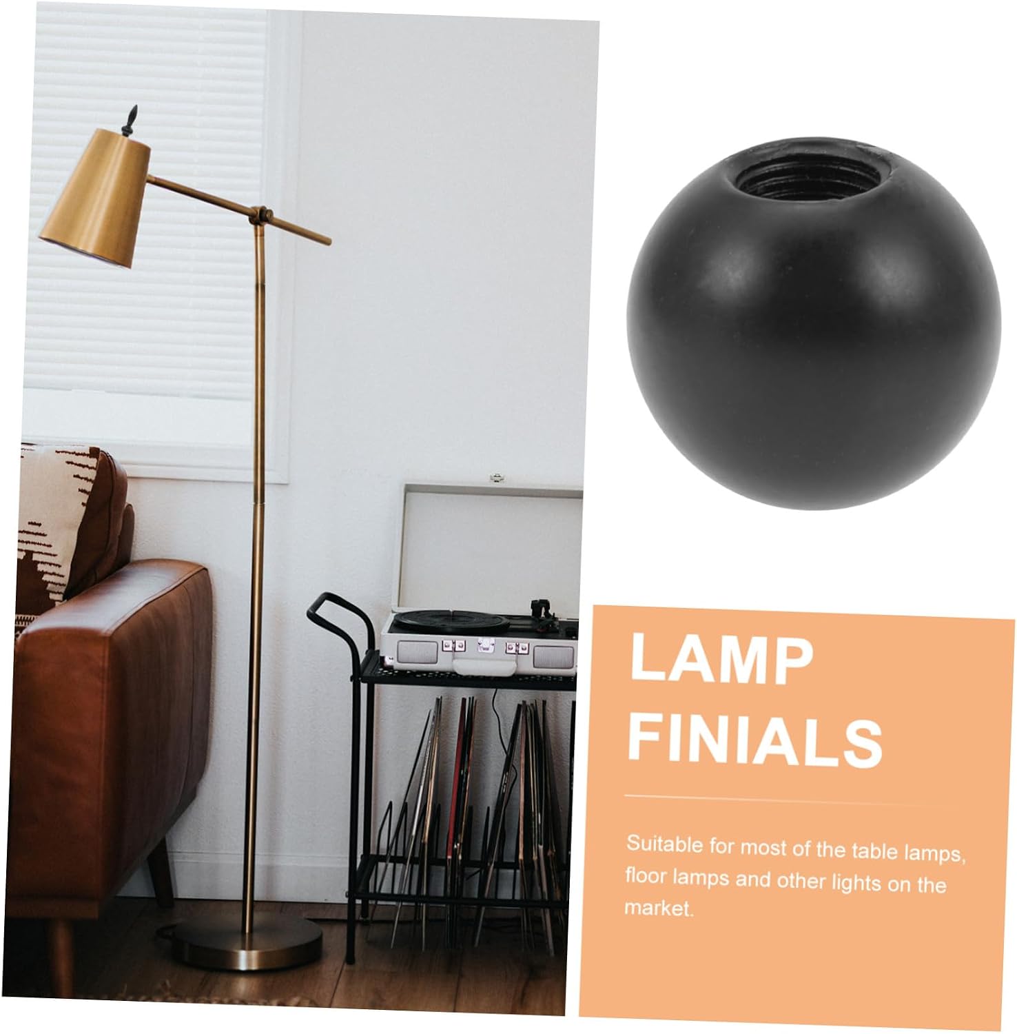 Veemoon 6pcs Lamp Finial Screw Caps Ceiling Light Caps and Finials for Table Floor Lamps Decor