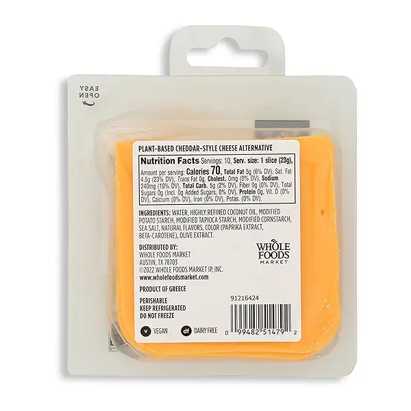 365 by Whole Foods Market Non Dairy Cheddar Cheese Slices, 8 OZ 3