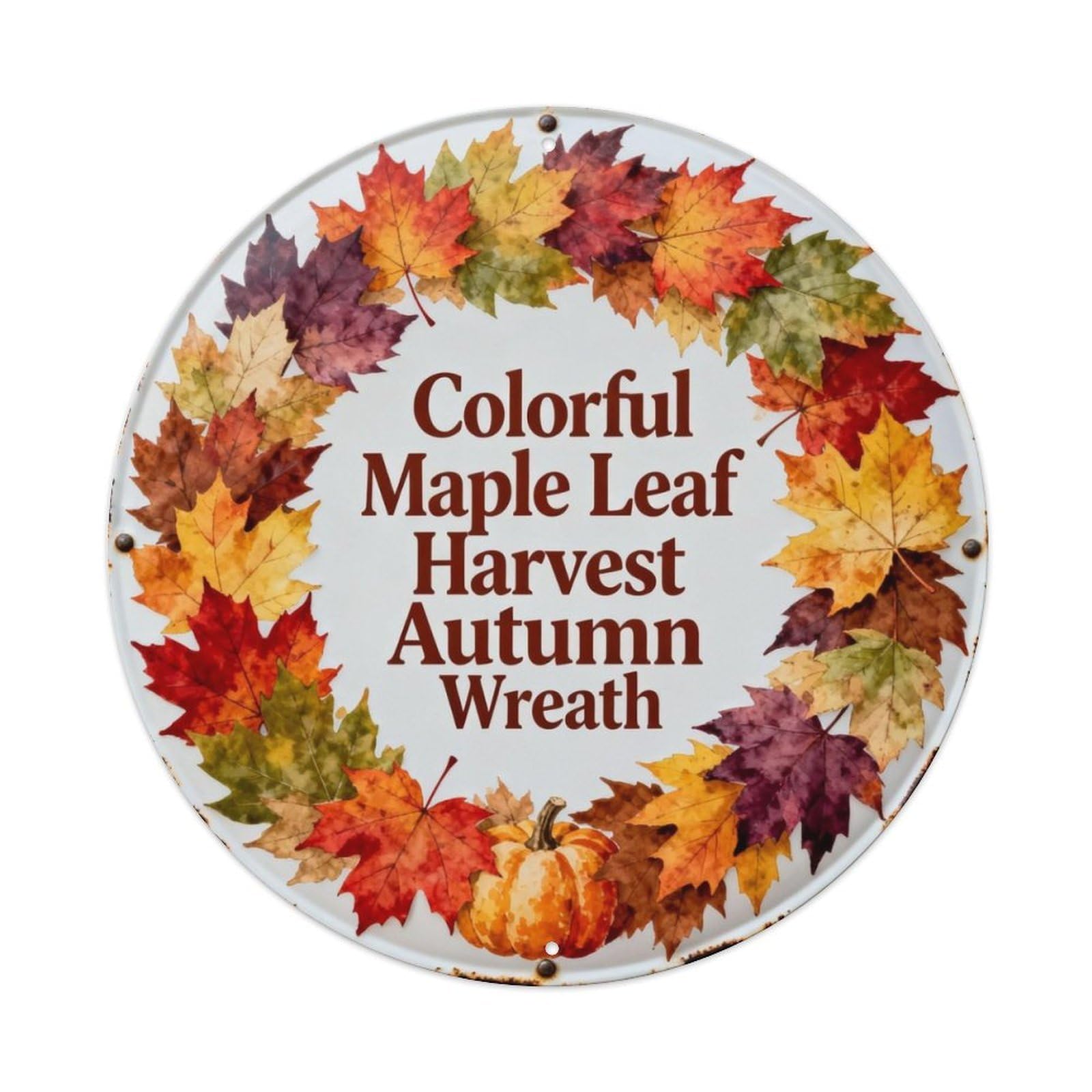 Orange Birch Trees Autumn Forest Metal Tin Sign Plaque