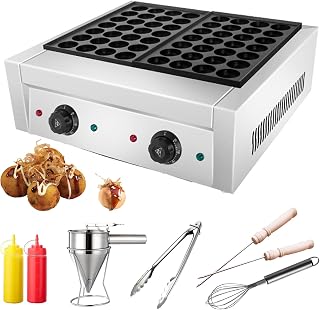 56 Agujeros Máquina De Balón De Pulpo, Fabricante De Takoyaki De Acero Inoxidable Comercial, 50-300 ℃ Control De Temperatura Independiente, 4000w Takoyaki Grill Maker Para Restaurantes, Bocadillos