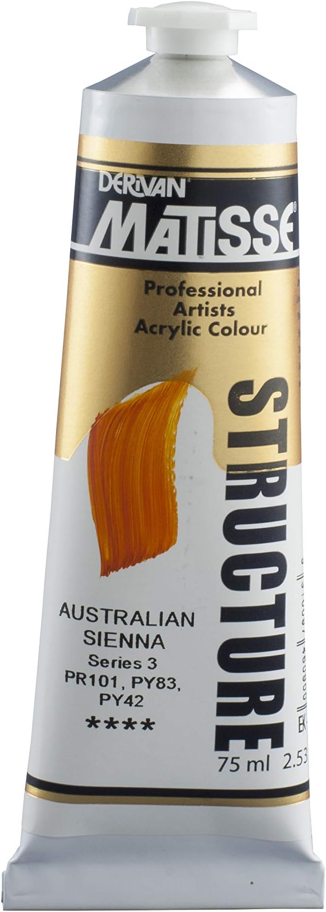 Matisse Structure Heavy Body Acrylic Paint High Viscosity Acrylics - 75 ml Tube - Australian Sienna