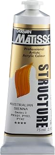 Matisse Structure Heavy Body Acrylic Paint High Viscosity Acrylics - 75 ml Tube - Australian Sienna