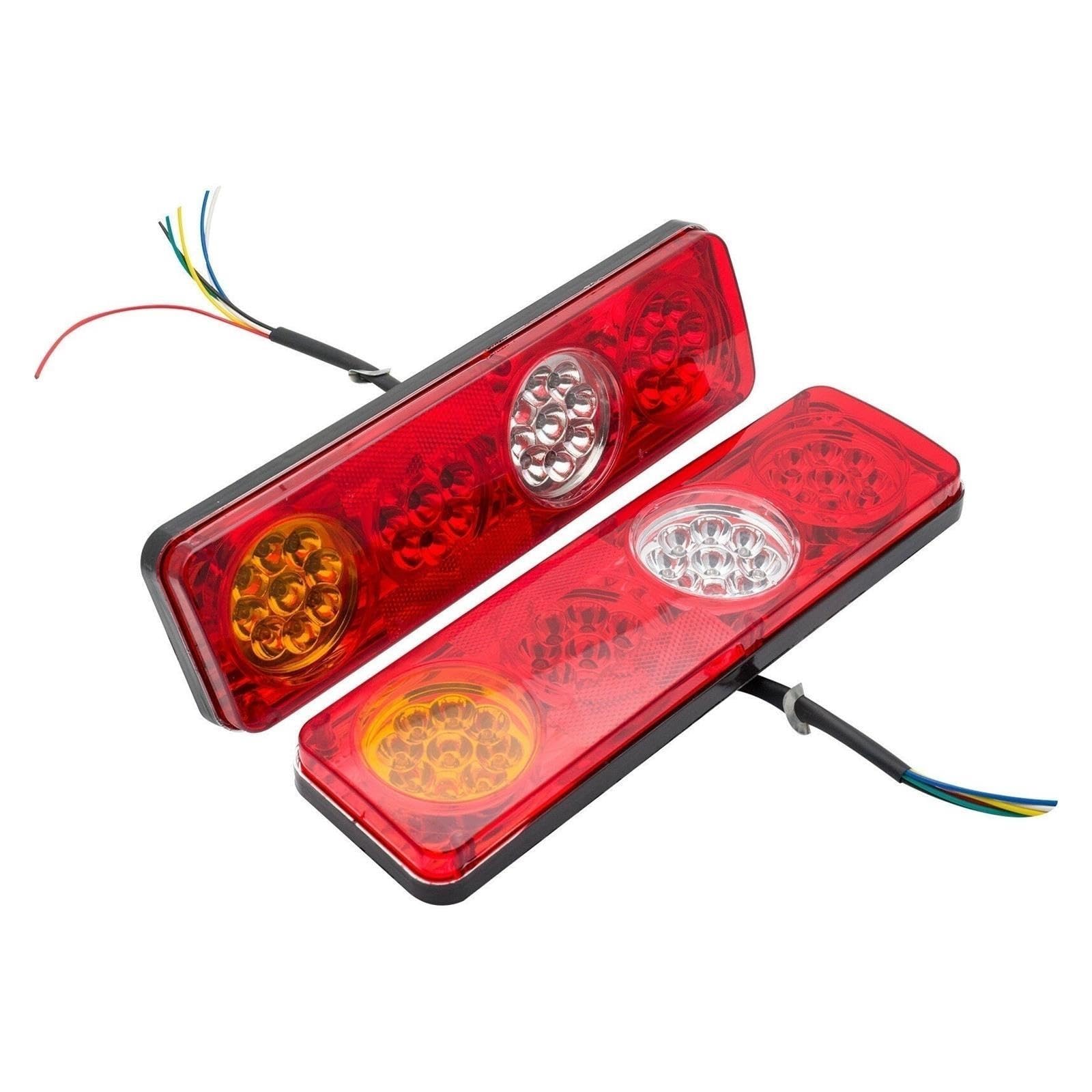 Genérico Remolque para camión, 2 piezas, 12 V, impermeable, luces traseras de coche, luz freno, Para giro, señal Para para marcha atrás