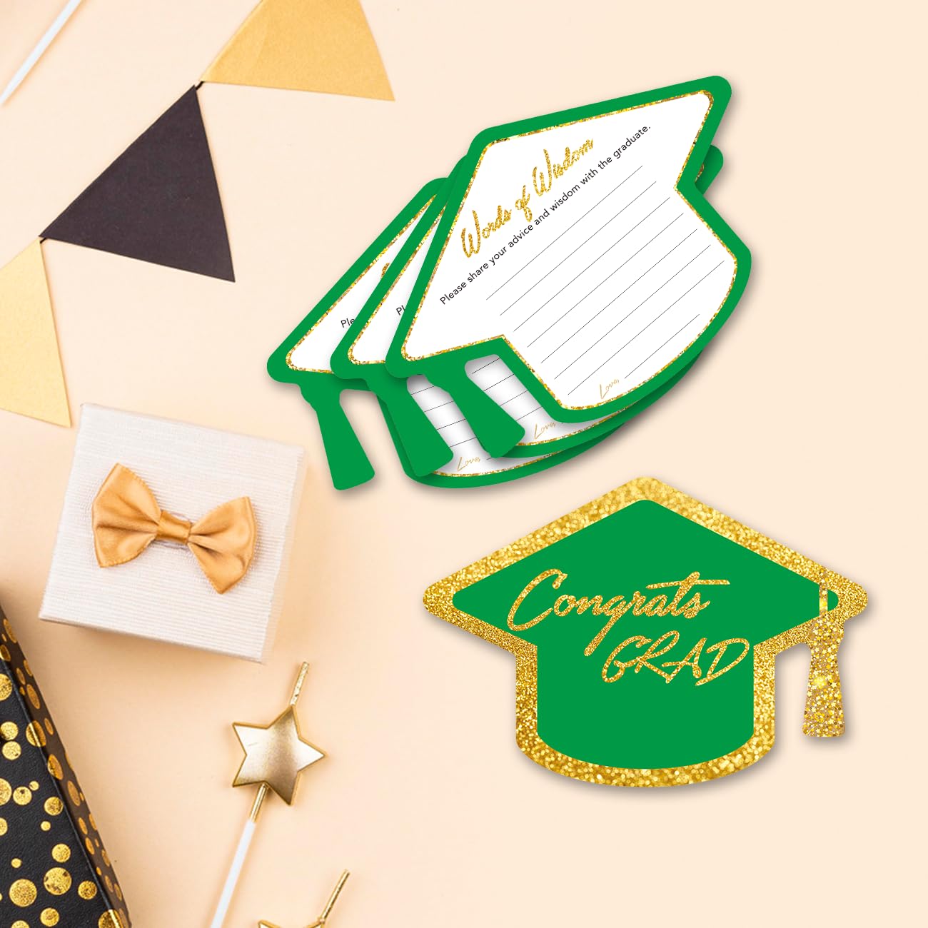 Amazon.com: Yuzi-n Graduation Advice Cards for The Graduate (50 Pack), High  School or College Graduation Party Games Decorations Supplies, Well Wishes  Cards for Graduates, Advice For The Graduate Cards (Green) : Home