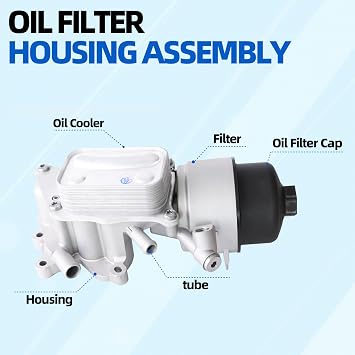 MITZONE N14 Oil Cooler Filter Housing Assembly Compatible with Mini Cooper S JCW R55 R56 R57 2007 2008 2009 2010 2011 1.6L