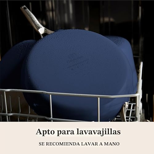 Miniatura 6 de Calphalon Premier Ceramic - Sartén antiadherente de 12 pulgadas con tapa, color azul medianoche