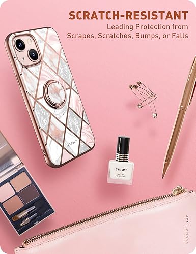 Miniatura 7 de i-Blason Cosmo - Funda a presión para iPhone 13 (6.1 pulgadas) delgada funda protectora a prueba de golpes con soporte de anillo integrado para