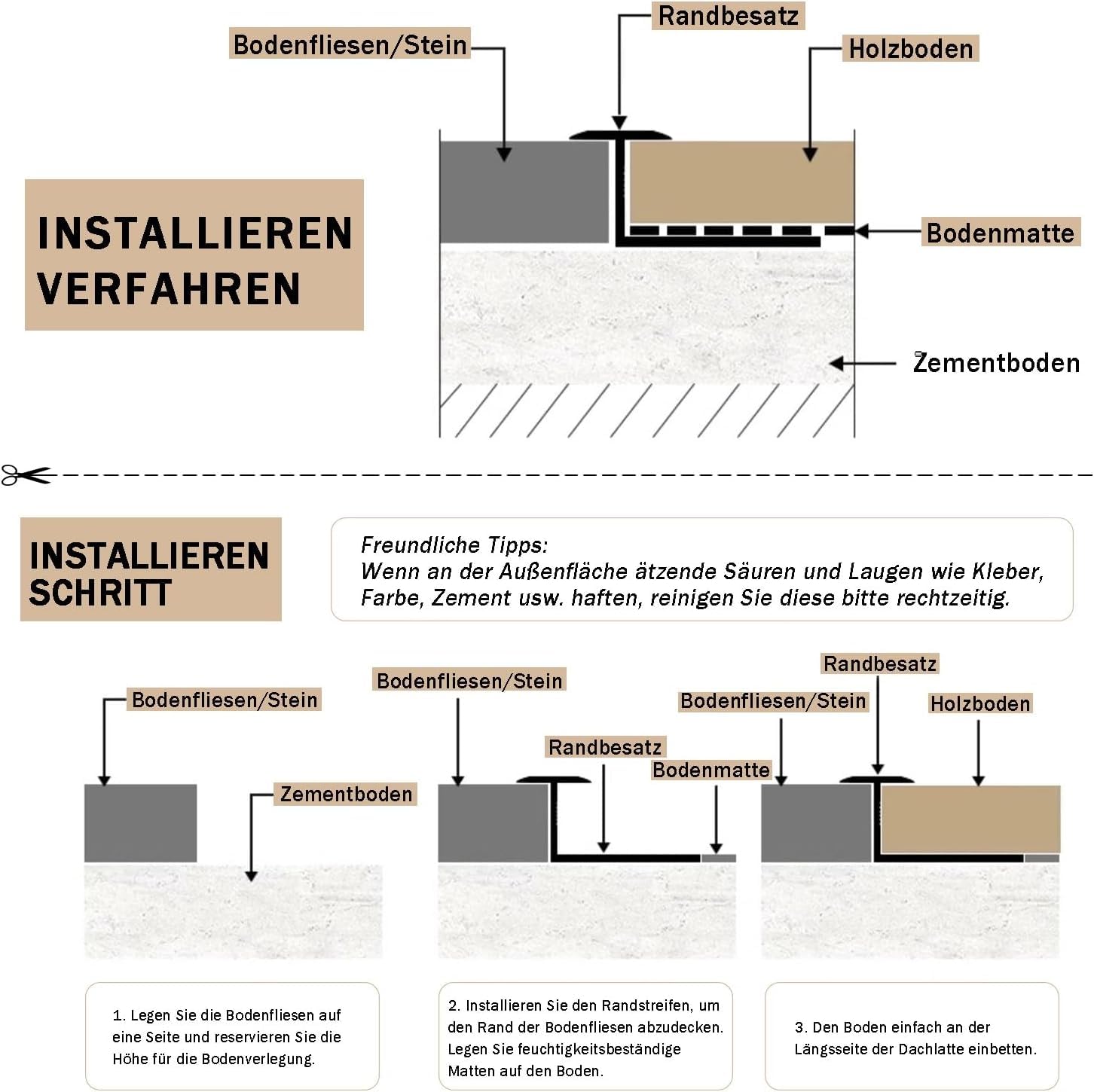 Perfil De Aluminio Flexible En Forma De T De 135 Cm (2 Piezas), Perfil De Transición Y Borde Anodizado, Flexible para Diseños De Habitaciones Personalizado, Ziwu Grau, T-TYP_Hoch: 12MM