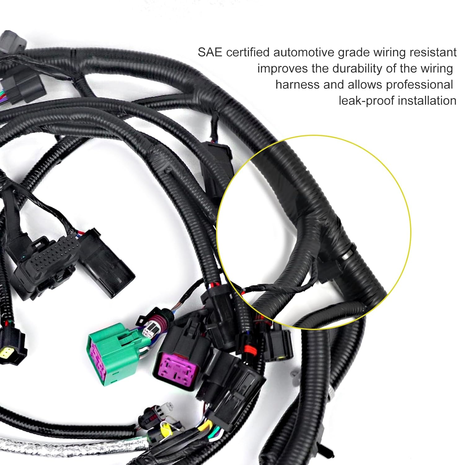 YESHMA Engine Wiring Harness Assembly Compatible with Ford F250 F350 F450 F550 Super Duty 6.0L Diesel Engine Replace:5C3Z-12B637-BA 5C3Z12B637BA