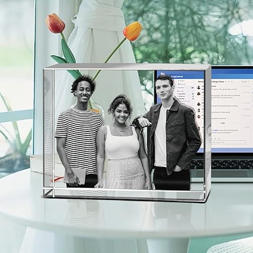 Miniatura 6 de HAN'S LASER Foto de Cristal 3D, Regalo Personalizado con Tu Propia Foto, Único Día del Padre, Matrimonio, Regalo Conmemorativo - Paisaje Pequeño