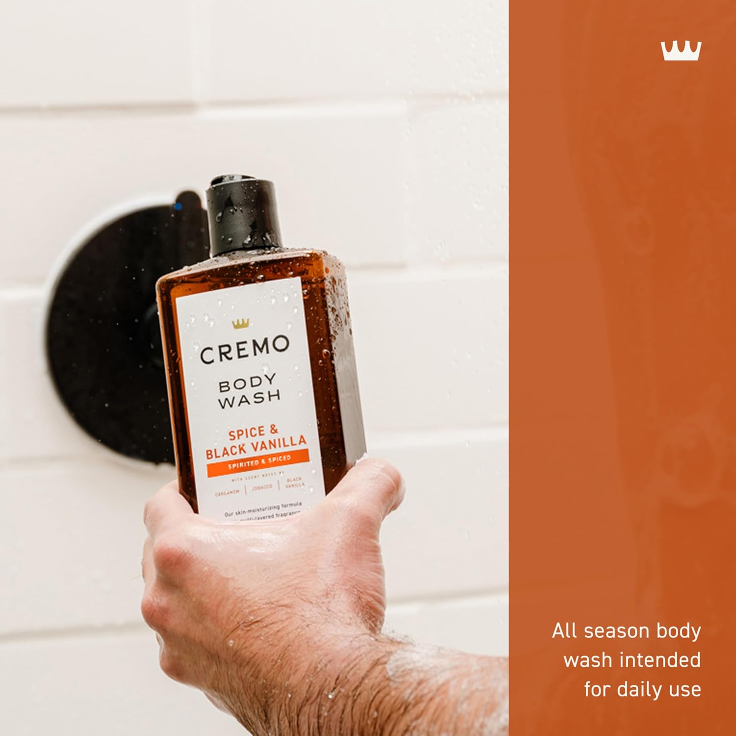 Cremo Body Wash for Men, Spice & Black Vanilla, 16 Fl Oz image 5