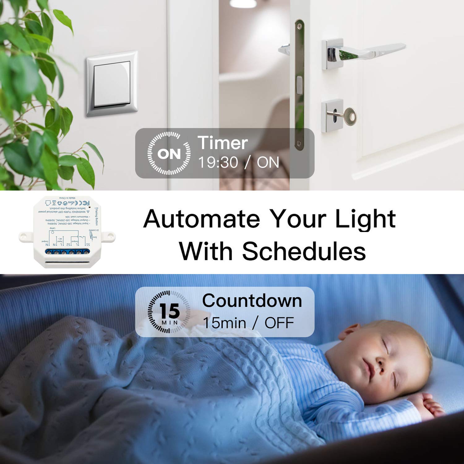 Automate lights with schedules and countdown timers