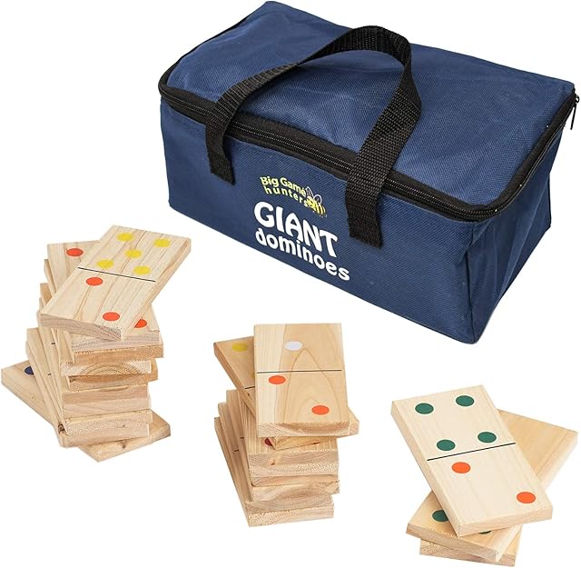 Big Game Hunters Giant Wooden Dominoes in a Storage Bag from