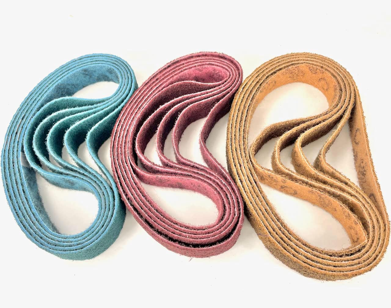 BLUEROCK 15 PACK ASSORTED GRIT 1.5" x 30" (40mm x 760mm) Nylon Non-Woven Sanding Belts for Model 40A & Metabo Sander