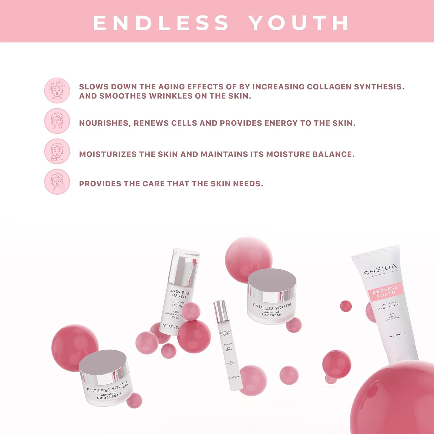 SHEIDA Endless Youth Collagen Boosting Face Serum | Anti-Aging Face Serum | Reduces fine lines & wrinkles - Image 8