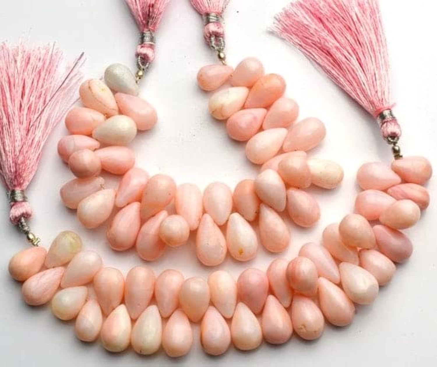 Opale rose du Pérou en goutte pour créer vos bijoux de mariée et d'été