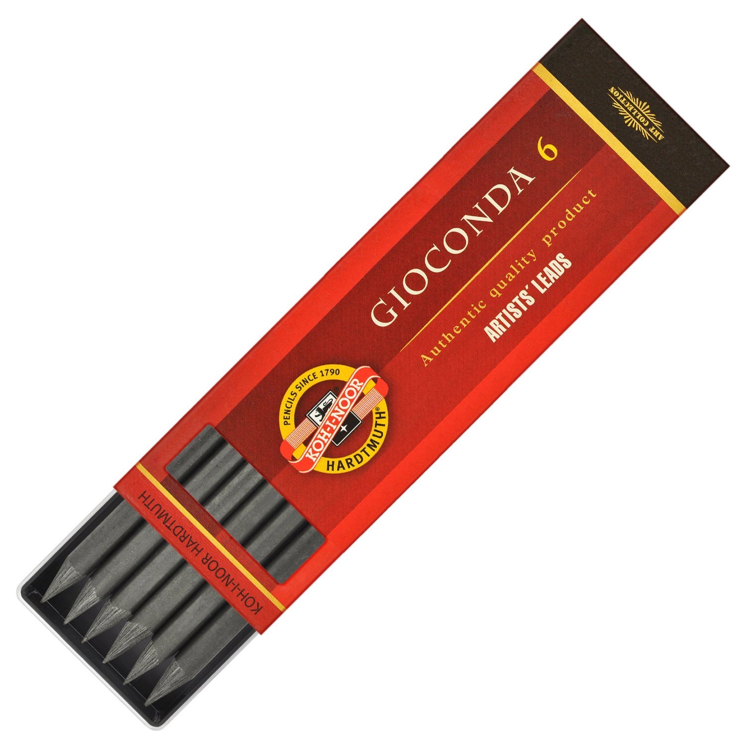 Koh-I-Noor Gioconda 4865/2B Lot de 6 mines graphite 5,6 mm