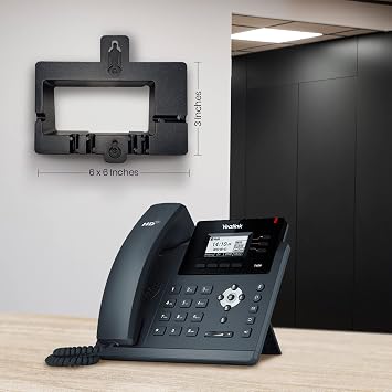 Yealink Wall Mount Bracket (Pack of 10) for Yealink Desk Phones T43U, T42S, T44W, T44U, T40P, T41P and T42G with Global Teck Microfiber Cloth