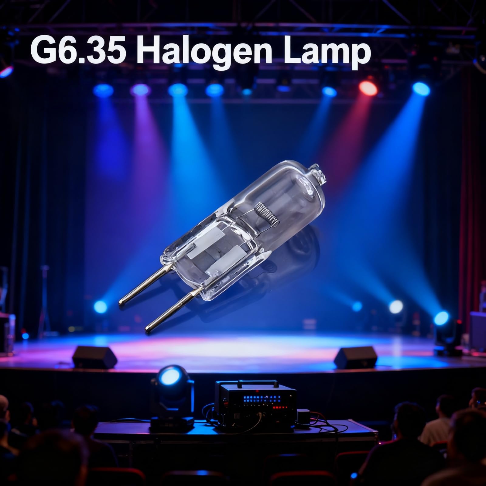 GY6.35 Halogen Bulbs 12v 24v 220v 110v 20w 30w 50w 70w 100w 150w 200w 3000k Warm Light,g6.35 Halogen Lamp Suitable for Chandelier Projector Pin Shadowless Bulbs 100pcs(/12V-100W)