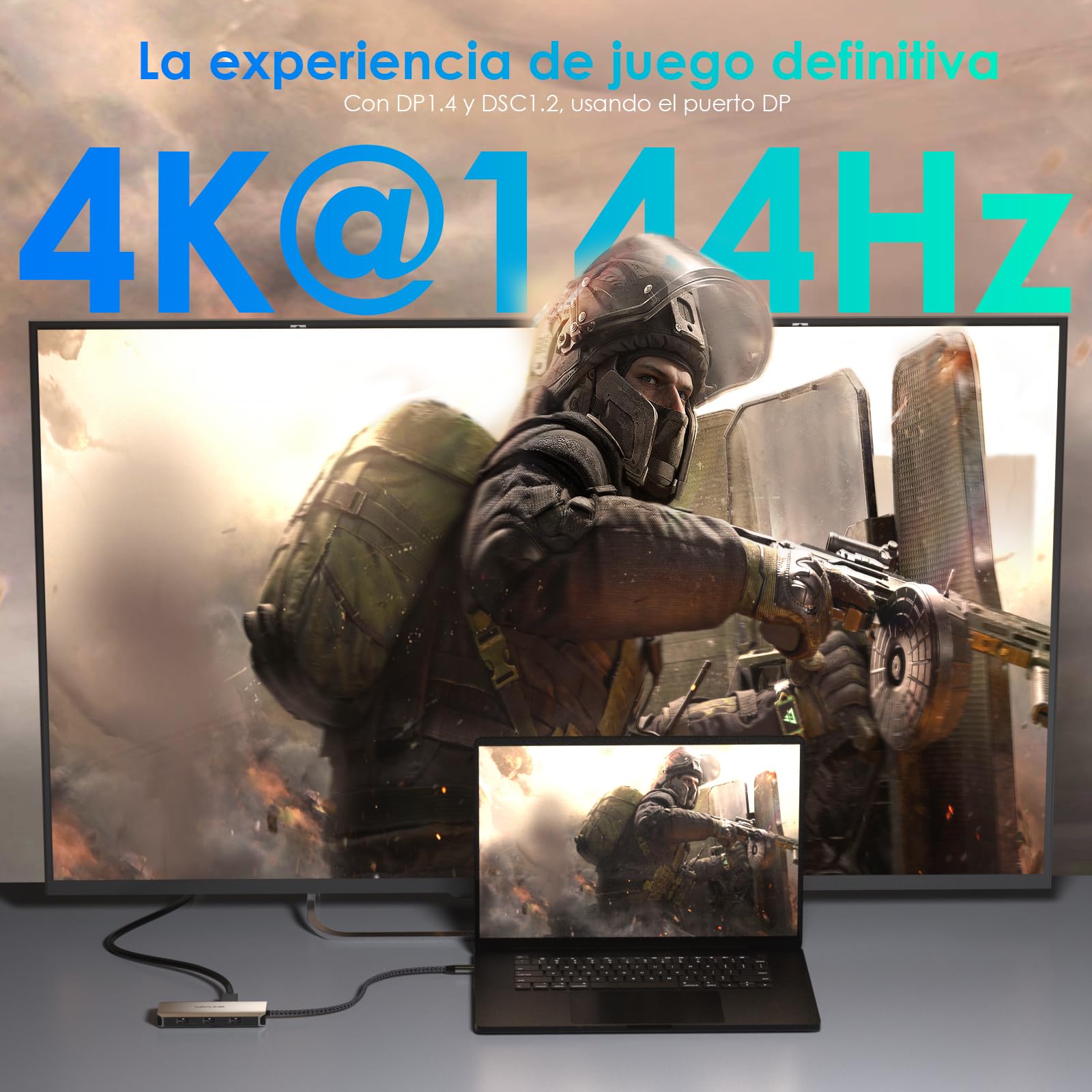 WAVLINK Triple 4K Docking Station con Dual HDMI, DP, 100W PD IN, 3 USB-A2.0 para Dispositivos inalámbricos, Compatible con DELL/HP/Lenovo etc, sólo para Ordenadores con Windows Systerm