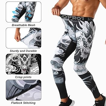 Pantaloni A Compressione 3/4 Uomo HYCOPROT - Traspiranti, Asciugatura Rapida, Per Sport - Foto 4