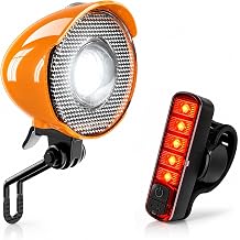 Retro Vintage Bike Front Light New Version 350Lumen High-Brightness Headlights IPX6 Waterproof Classic Retro Night Riding Safety Bicycle Headlights with Bracket