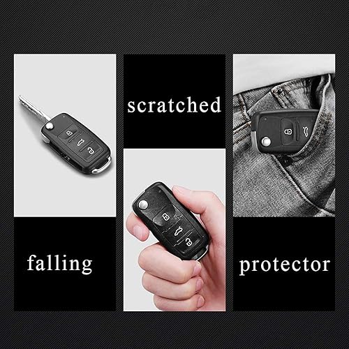 Miniatura 7 de ontto Funda para llavero con tapa para Volkswagen Passat Tiguan