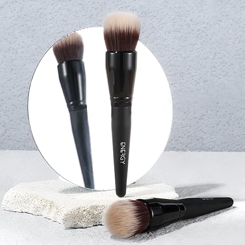 Miniatura 45 de ENERGY Brocha corrector para debajo de los ojos, cepillo de base pequeña para crema líquida en polvo, maquillaje, mezcla, ocultación, ajuste suave