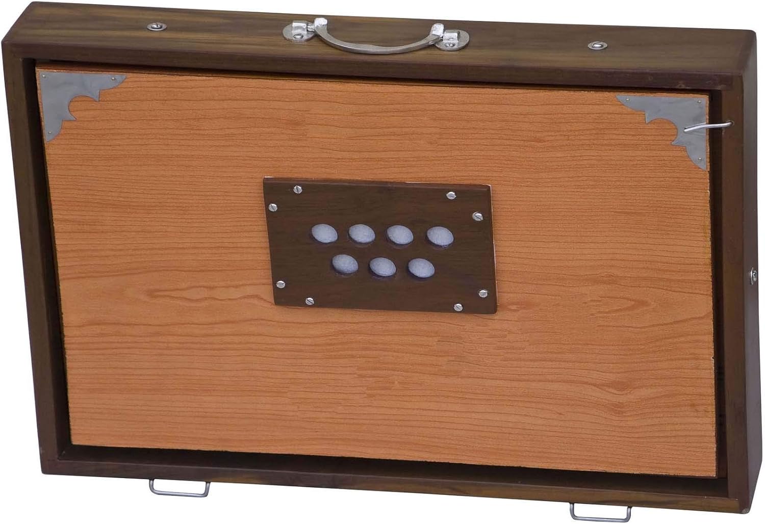 SCEXPORTS New Shruti Box Special Teak Wood Size (13 X 12 X 3) Inches~440 Hz, Gig Bag, Natural Colour, Key -C To C (Lower Tone- Male Type Reed), Sur Peti, Surpeti, Yoga, Bhajan, Kirtan, Mantra.Mrs,4.17 : Musical Instruments