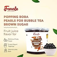 Vista 2 de Fanale Perlas Boba Reventadoras de Azúcar Morena, Veganas, Sin OGM, Sin Gluten, Sin Grasa, Perfectas para Té de Burbujas, Batidos, Helados, Postres