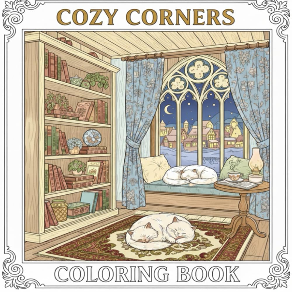 Cozy Corners: Vintage interiors, relaxing painting