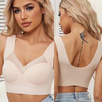 SSKHE Posture Correction Back Bra Women's Comfy Seamless Push-Up Posture Correction Bra